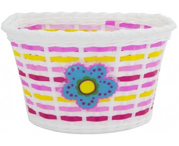 Basket Kids Multi-Colour complete with Straps Pink White Yellow Purple